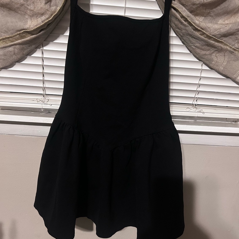 Halter Neck Structured Skater Mini Dress - Picture 3 of 4